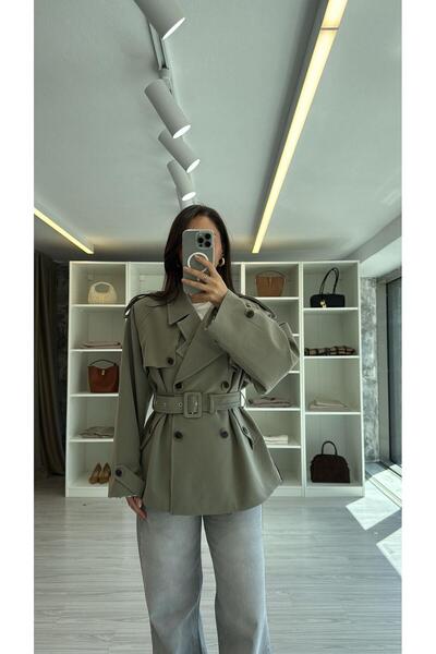 LUUNA STORE معطف فاتكالي فاخر - لون كاكي