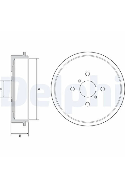 DELPHİ Спирачен барабан Daihatsu Charade 8 Toyota Yaris