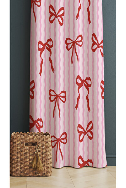 ALAMODECOR Pembe Fiyonk Model Tek Kanat Fon Perde