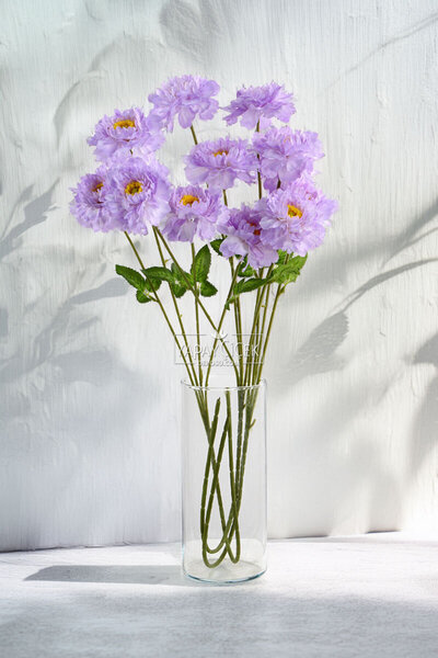 Yapay Çiçek Deposu Yapay Çiçek 4 Çiçekli İzlanda Gülü 80 cm Lila YCD-310