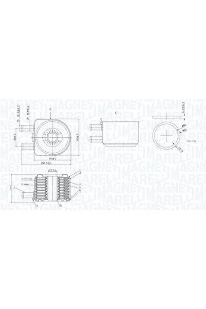 MAGNETI MARELLI Radiator Ulei Ulei Motor Citroen Berlingo / Berlingo First Mi...