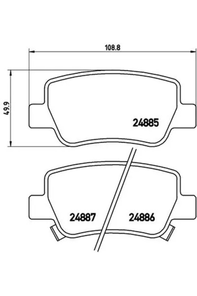 Brembo Комплект спирачни накладки дискови спирачки Toyota Avensis