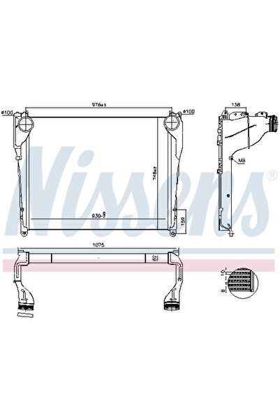 Nissens Compresor Intercooler Mercedes-Benz Actros MP4 / MP5/Antos/Arocs