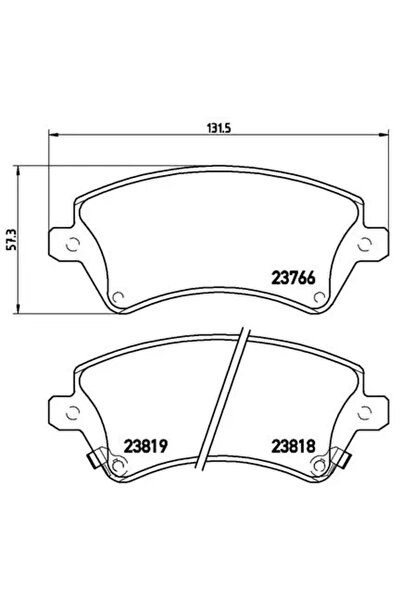 Brembo Комплект спирачни накладки за дискови спирачки Toyota Corolla
