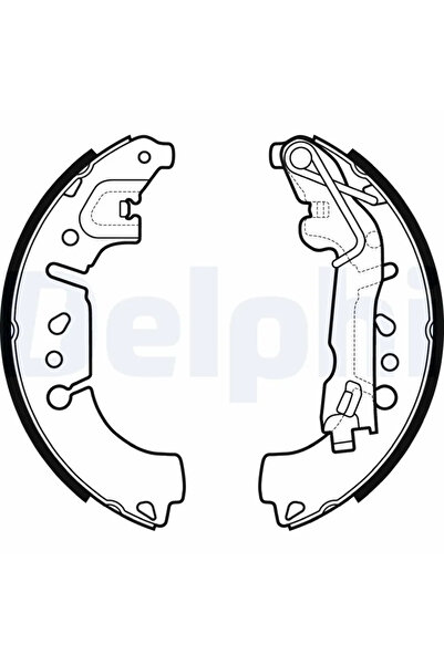 DELPHİ Комплект спирачни челюсти Fiat 500L/Fiorino Van/Spacious Limousine/Fio...