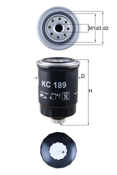 MAHLE Fuel filter NISSAN SERENA (C23) 1995-2001