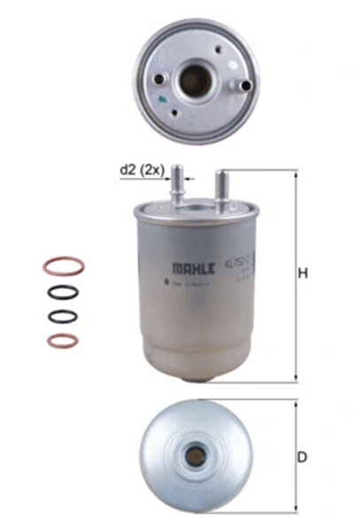 MAHLE Filtru Combustibil Renault Megane 3/Megane Cc/Scenic 3