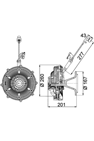 MAHLE Cupla Ventilator Radiator Mercedes-Benz Actros