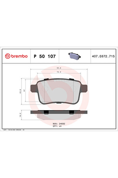 Brembo Set Placute Frana Frana Disc Mercedes-Benz Citan Autoutilitara/Limuzin...