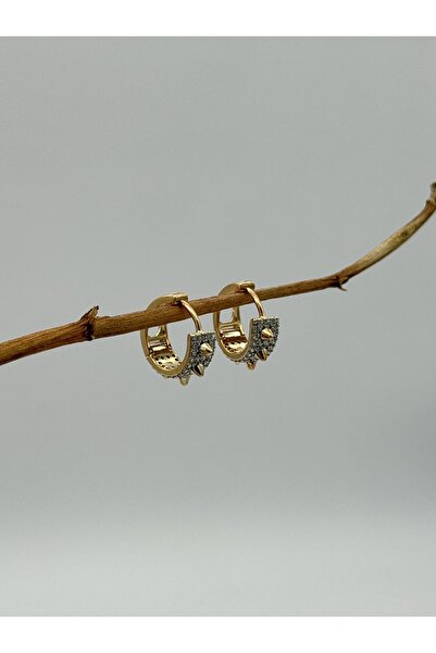 AUBRA حلقة أذن مرصعة بحجر الزركون – مطلية باللون الوردي |   فولاذ 316L