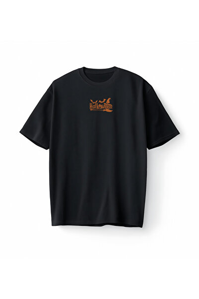 Bumeta Tricou unisex supradimensionat portocaliu cu pălărie de vrăjitoare și ...