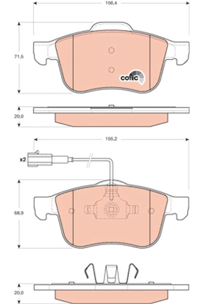 TRW Set Placute Frana Frana Disc Alfa Romeo 159/Brera/Spider