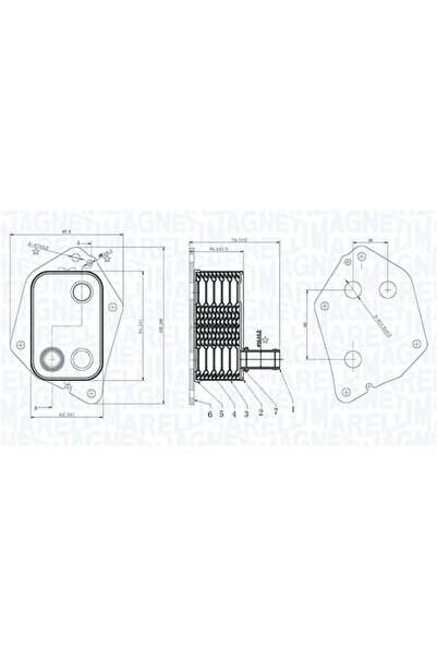 MAGNETI MARELLI Radiator Ulei Ulei Motor Hyundai Accent 3/Elantra 5 Limuzina/...