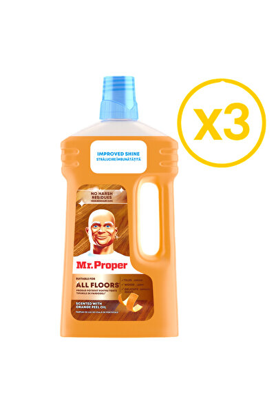 Mr Proper Pachet 3X - 1L Parchet Portocala