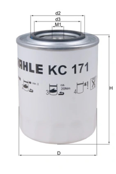 MAHLE Filtru Combustibil Case Ih Farmall/Steiger Claas Elios