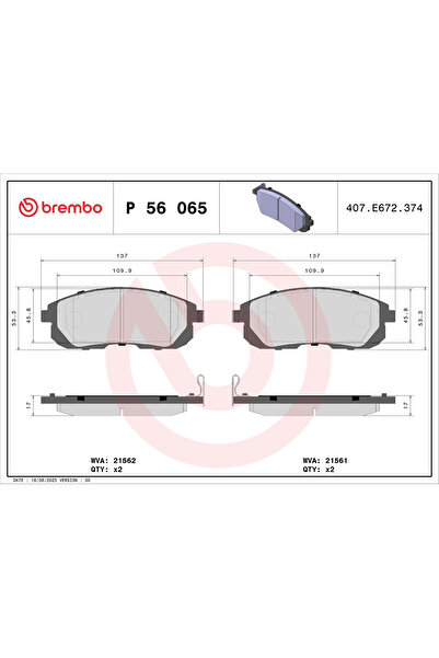 Brembo Set Placute Frana Frana Disc Gmc Yukon Infiniti G Limuzina