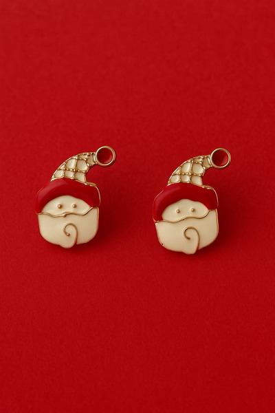 Jaida Moda أقراط عيد الميلاد على شكل سانتا كلوز مع قبعة للنساء