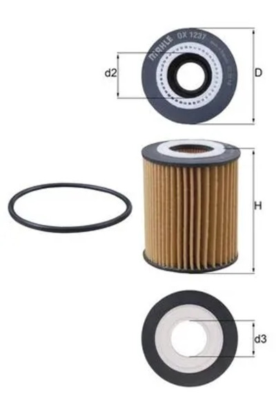 MAHLE Filtru Ulei Citroen Berlingo/C-Elysee/C3 3 Ds Ds 7 Crossback