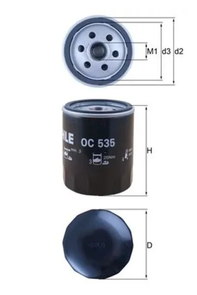 MAHLE Filtru Ulei Ford C-Max/Focus 2/Galaxy 2