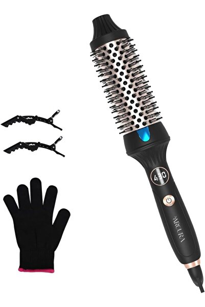 Gerenic Aroura Premium Ionic Thermal Hair Brush Pro 1.5",1 Year Warranty Heated Round Brush for Blowout Look