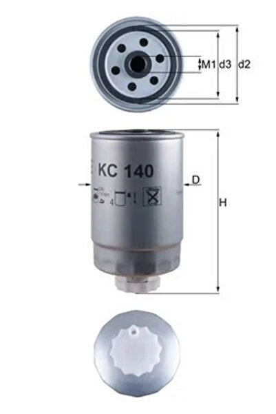 MAHLE Filtru Combustibil Alfa Romeo 147/156/166 Chrysler Grand Voyager 5/Voya...