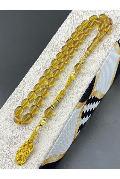 Tesbih Store شراشيب نحاسية منسوجة يدويًا بلون العنبر الناري