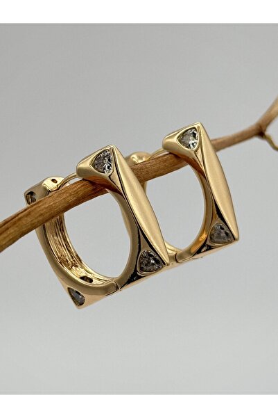 AUBRA حلقة أذن مرصعة بحجر الزركون – مطلية باللون الوردي |   فولاذ 316L، لا يت...