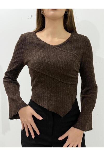 peri tower ΝΕΟ ΠΡΟΪΟΝ Γυναικεία πλεκτή μπλούζα με λαιμόκοψη 0041