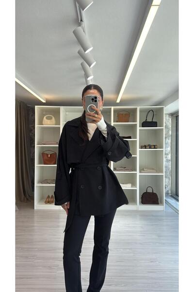 LUUNA STORE OVERSIZE TRENÇKOT- SİYAH