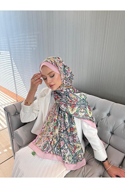 VIEN POLO Etnik Retro Desenli Soft Dokulu Tesettür Şal