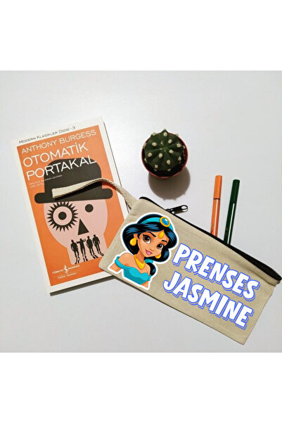 lovver حامل أقلام بتصميم خاص مطبوع عليه الأميرة ياسمين مع سحاب