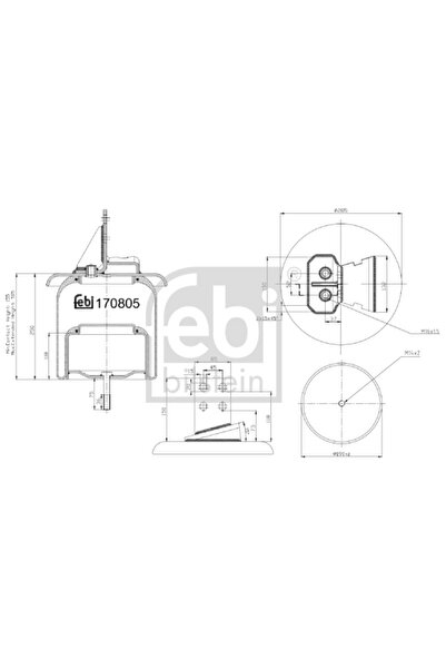 FEBI BILSTEIN Въздушни окачващи маншони за задна лява ос Iveco Stralis 2