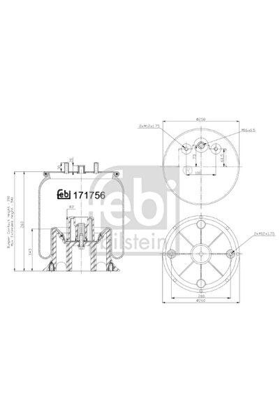 FEBI BILSTEIN Burduf Suspensie Pneumatica Spate Renault Trucks D