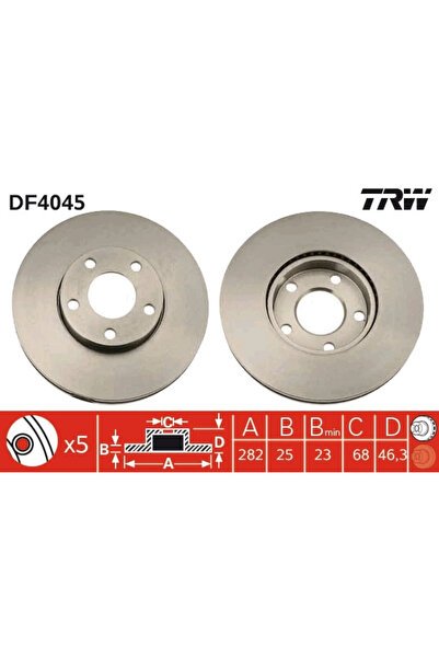 TRW Спирачен диск Фолксваген Пасат Б5
