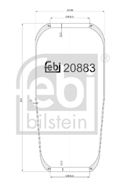 FEBI BILSTEIN Burduf Suspensie Pneumatica Man F2000/F90 Volvo FL10