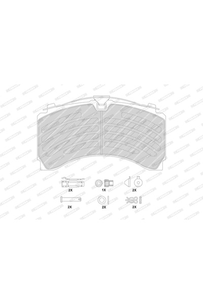 FERODO Set Placute Frana,frana Disc Mercedes-benz Actros Mp4 / Mp5 2011-2024 ...