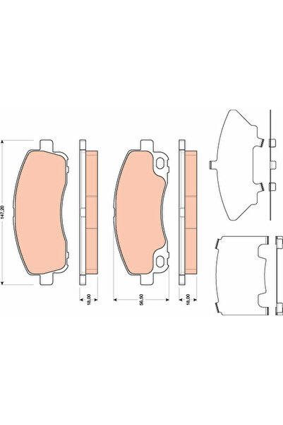 TRW Set Placute Frana Frana Disc Mitsubishi Canter 7