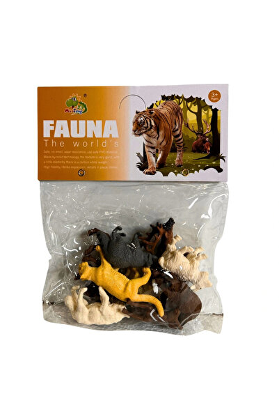 NW NessiWorld عشرة حيوانات صغيرة بريّة في عبوة بلاستيكية