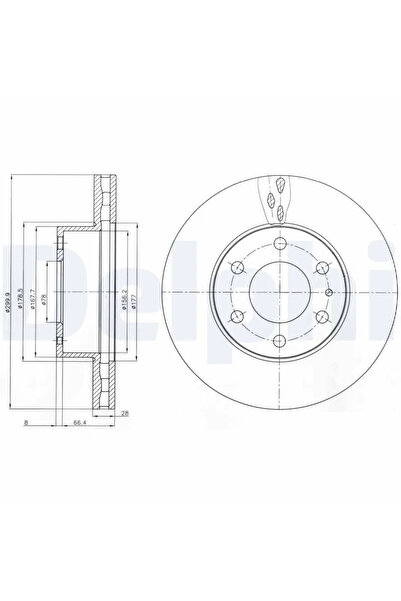 DELPHİ Спирачен диск Iveco Daily 4 Bus/Daily 4 Body/Daily 4 Platform/Way