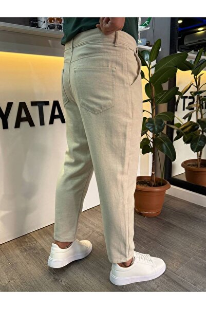 BYATA MENS STYLE Men's Boyfriend Linen Trousers