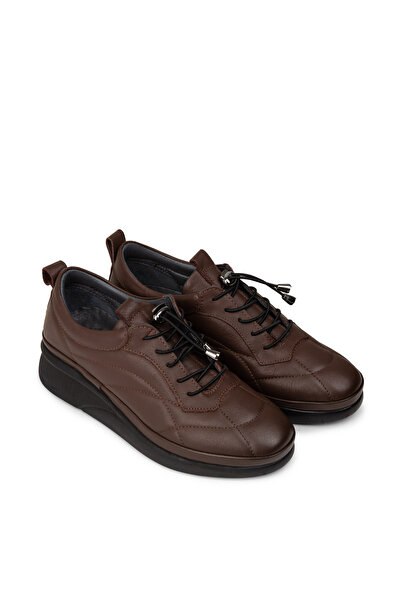 Deery Women's Genuine Leather Brown Casual Shoes