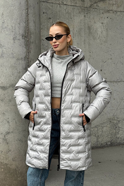 bacc Сірий капюшон з капюшоном на блискавці BCVL-254200