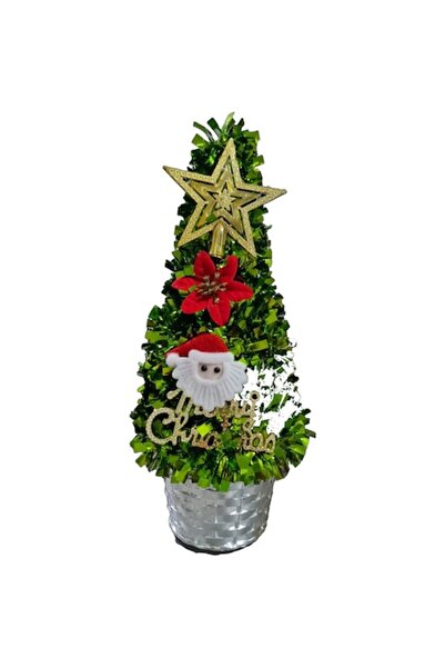 NOVOKIDS Brad artificial de Craciun NOVOKIDS™ Mini Christmas Tree, Pentru casa si birou, Cu decoratiuni si