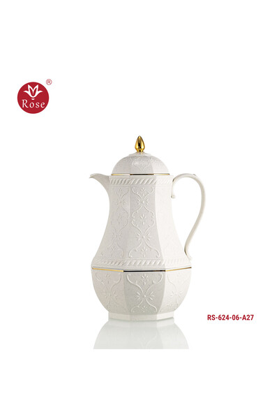 Rose Classic pattern tea and coffee thermos set consisting of 2 rose thermoses, 624 capacity (600 ml) coffee and (600 ml) tea