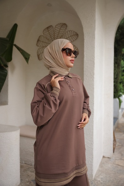 Wovi Women's Hijab Tracksuit Set Bottom Top Tracksuit Set