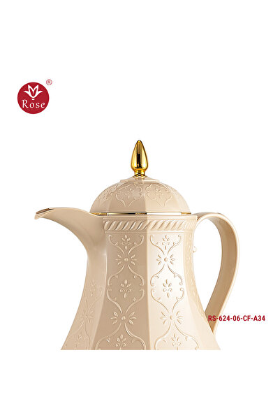 Rose Classic pattern tea and coffee thermos set consisting of 2 rose thermoses, 624 capacity (600 ml) coffee and 1 liter tea