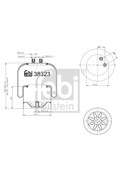 FEBI BILSTEIN Въздушно окачване Маншони Mercedes-Benz Actros/Atego
