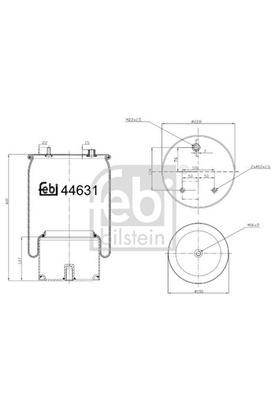 FEBI BILSTEIN Въздушни окачващи маншони Daf Cf/Lf 55/Xf 105
