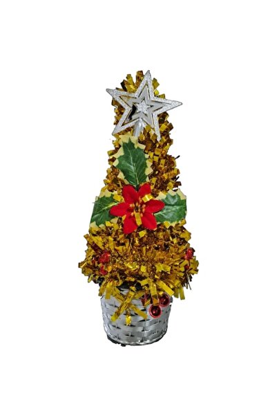 NOVOKIDS Brad artificial de Craciun NOVOKIDS™ Mini Christmas Tree, Pentru casa si birou, Cu decoratiuni si