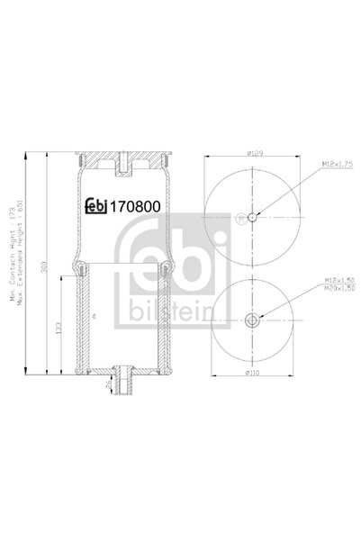 FEBI BILSTEIN Въздушни окачващи маншони Daf CF 75/CF 85/XF